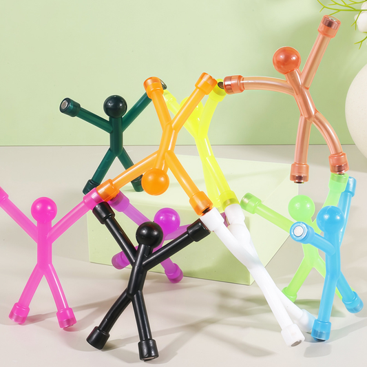 10-Pack Magnetic Fidget People, Bendy Silicone Desk Toys with Magnetic Hands & Feet